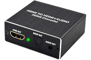 Ozvavzk Cyfrowy ekstraktor audio, obsługa 3D, 4K, HDMI na HDMI, optyczny Toslink SPDIF, 3,5 mm, adapter stereo audio do HDTV/Xbox/PS4/Blu-ray DVD/Amplifier