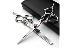 AXEMOORE 6/7 / 7.5/8 / 9 pulgadas estudio de modelado japonés 440c tijeras peluquero herramientas de modelado profesionales juego de tijeras (6 pulgadas y 2 piezas)