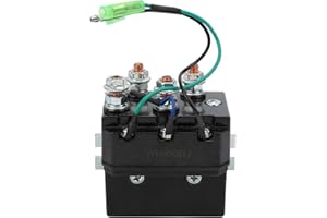 EBTOOLS Solenoide del Verricello Badfor Lands, Solenoide del Verricello 12v per Argani da 1500‑5000 Libbre ATV UTV Verricello Contattore Solenoide Relè Solenoide del Verricello