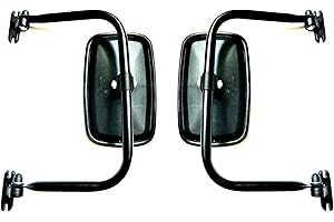 MelTruck® 2 espejos retrovisores exteriores 232 x 145 mm ø15 ø18 E20 tractor excavadora con soporte para espejo