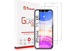 Tentoki Verre Trempé pour iPhone 11 / iPhone XR [lot de 2] vitre Protection écran -sans Bulles d'air -[0.26mm] [Anti Rayures, Dureté 9H] Ultra Transparent