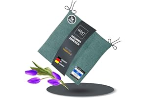 LILENO HOME Juego de 1 cojín para silla turquesa (40 x 4,5 cm) Cojines jardín, cocina o comedor Cómodos y resistentes a los rayos UV interior exterior