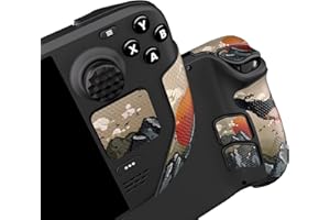 PlayVital Professional Textured Soft Rubber Pads for Steam Deck LCD & OLED, Trackpads Skin Grip Enhancement Back Button Protective Stickers Set with Thumb Grip Caps - View of Rising Sun