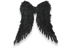 SL-Store GbR Engelsflügel schwarz oder weiß 75x50cm oder 100x95 cm Engel Flügel Halloween Fasching Karneval Fallen Angel