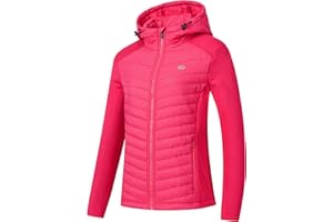 MoFiz Giacca Softshell Ciclismo Donna Giacca Escursionismo Calda e Alpinistica con Cappuccio e Zip da Corsa