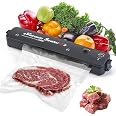 Macchina Sottovuoto Alimenti 2 In 1 Professionale – Aspira E Salda Sia Cibi Secchi Che Umidi – Portatile Con 10 Sacchetti Riutilizzabili Inclusi - 6