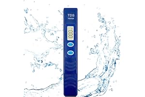 SULIVES TDS Meter, Digital Water Quality Tester with 0-9990 PPM Measurement Range, Accurate TDS, Conductivity, and Temperature Detection for Safe Drinking Water