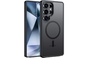 FNTCASE Etui do Samsung Galaxy S25-Ultra: magnetyczne, półprzezroczyste, matowe, odporne na uderzenia, smukłe etui na telefon komórkowy, klasa wojskowa, odporne na upadki, twarde plecy, ochrona przed