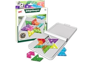 YIGAARUI Puzzle - Tangram Puzzle Jigsaw Block Brain Shape Block Brain Teaser Toy Geometry Logic IQ, Montessori Educational Gift for Kids & Adults six pointed star puzzle toy