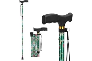 supregear Canne de Marche Pliable - Bâton de Marche Réglable en Hauteur, Canne de Voyage Légère et Flexible, Aide à la Mobilité Pliable pour Équilibre, pour Hommes et Femmes