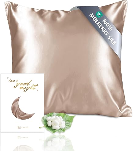 Taie d'oreillers en Soie 65x65 - Oreiller Anti-Rides, Anti-acarien et Non Absorbant - 100% Soie pour Cheveux et Peau en Bonne santé (Gris Claire Taie d'oreillers en Soie 65x65 - Oreiller Anti-Rides, Anti-acarien et Non Absorbant - 100% Soie pour Cheveux et Peau en Bonne santé (Gris Claire