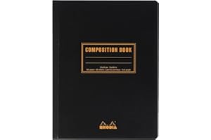 RHODIA 119229C – Zeszyt miękki z płóciennym grzbietem czarny - B5 - w kratkę - 160 stron - Papier Clairefontaine biały 80 g/m² - Classic