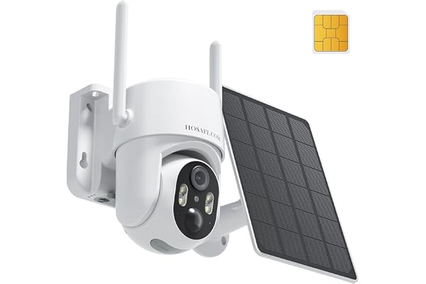 Caméra de Surveillance Sans fil, Camera Exterieur Sans fil Solaire 4G, Camera de Surveillance Sans Internet, Audio 2 Voies, 2K, Alarme de Détection de Mouvement, Vision Nocturne en Couleur, étanche