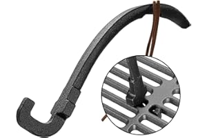 VNIERXFUL Elevador de parrilla de hierro fundido, accesorios para barbacoa de hierro fundido y rejillas de acero inoxidable, elevador de parrilla de 20,3 cm, elevador de parrilla universal, para la mayoría de