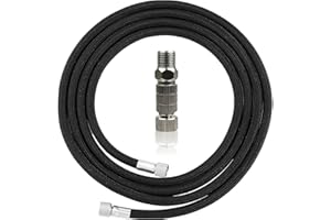 SRJQXH 3 Metre Air Hose, Black Air Compressor Hose for Air Compressor Fittings, with Standard G1/8 Fittings at Both Ends, with G1/8 Quick Couplings