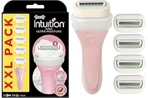 Wilkinson Sword - Intuition 2in1 Ultra Moisture - Lames de rasoir pour femme - Pack de 5 lames + manche