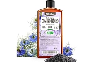 PLANÈTE AU NATUREL Aceite de Comino Negro Orgánico 150 ml - Nigella sativa - 100% Puro, Natural y Prensado en Frío
