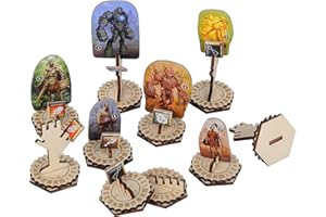 CZYY Monster Standees and Flying Stand Bases avec tracker de santé et emplacements pour jetons d'état Lot de 30 accessoires en bois pour Gloomhaven et Frosthaven
