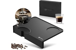 JODORA Tampermatte mit Tischkantenschutz - Tamping Matte rutschfest aus hochwertigem Silikon - Barista Zubehör mit Einkerbung für den Siebträger - Ideales Siebträger Zubehör (Silikon)