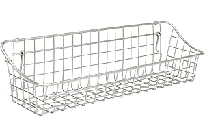 Spectrum Diversified Pegboard & Wall, 16" x 4" x 4" Medium Organizer Mount Basket, 16.25" L x 4.5" W, Pewter