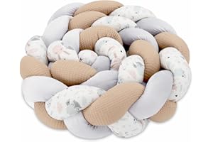 Totsy Baby Cuddly cushion for children 200 cm- fluffy decorative cushion for children's room decoration cushion braided Cotton Velvet Owls Shade B