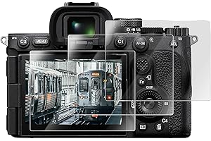 Rieibi (3 opakowania) folia ochronna na ekran A7R V - 0,25 mm twardość 9H folia ze szkła hartowanego do aparatu cyfrowego Sony A7R5/A7R V/A7RV/Alpha A7 RV/A7 RV