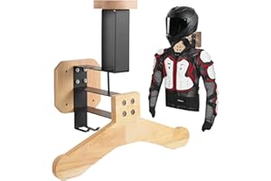 MIDINGCHAI Support Casque Moto, Porte Casque Moto Mural pour Accrocher Le Casque et la Veste de Moto au Mur, Support Mural pour Gilet Tactique