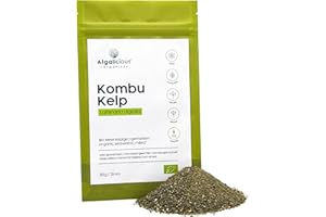 ALGALICIOUS Bio Kombu Algen | 50g Flocken 2mm | Laminaria Digitata Seetang | Braunalgen getrocknet aus Irland | Nordatlantik Alge