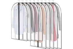 AIDBUCKS Housse de protection pour vêtements, sac de costume pour rangement de voyage (5M 60x100cm + 5L 60x120cm), housse de protection pour vêtements avec fermeture éclair complète - lot de 10