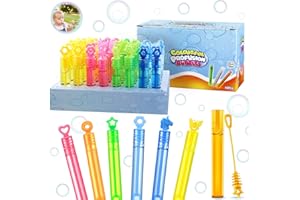 Zoonvii 48 Stück Mini Seifenblasen Set,Seifenblasen Stäbe Spielzeug,Bubble Geschenke Hochzeit,Outdoor Spielzeug für Garten Hochzeit,Party Seifenblasen Set,Seifenblasen Kinder Mitgebsel