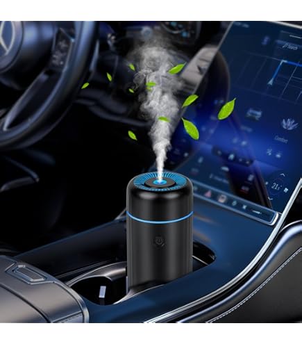 Diffusore Aromi Per Auto Con Luci LED | Umidificatore USB Ad Oli Essenziali | Nero - Foto 5