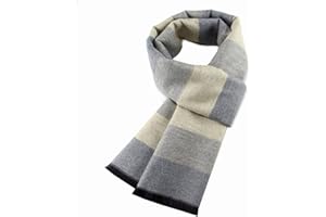 Ueither Hombres Cálido y Acogedor Bufanda del tartán Moda y Elegante Bufanda a Cuadros Clásico en Otoño Invierno Check Scarf