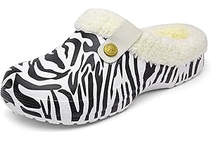 Meik Mangni Clogs Gefüttert Damen Herren Winter Gartenclogs mit Fell Warm Hausschuhe Frauen Geschlossen Pantoffeln rutschfeste Plüsch Pantoletten Gr.35-46 EU
