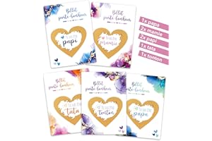 Joli Coon 7 Cartes a gratter - Annonce grossesse grand parents papa tata tonton