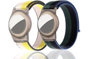 Dingfeiyu 2 sztuki nylonowy pasek do zegarka dla dzieci, dla dzieci Anti-Lost Anti-Scratch Protection do pozycjonowania pasek dpaska do śledzenia Airtag wodoodporna