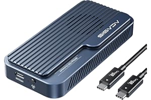 ACASIS 80Gbps M.2 NVMe SSD Gehäuse mit Cooling Fan, 80Gbps Nvme Gehäuse Compatible mit USB4 V2.0, MacBook Pro M4/M4 Pro und M4 Max, Mac mini M4 (TBU 501 PRO-EU)