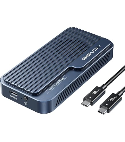 UGREEN M.2 NVMe SSD-behuizing – 80 Gbps, Thunderbolt 5/4/USB4, Leessnelheid Tot 7000 MB/s, Passieve Koeling, Voor MacBook, Mac Mini, Mac Studio