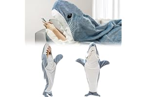 TAIMEIMAO Hai Kostüm Shark, Hai Kostüm Erwachsene, Hai Decke Schlafsack Kostüm, Hai Decke Schlafsack Hai Decke Kostüm, Hai Decke Anzug Super Weich Für Cosplay-Shows, Cartoon-Pyjamapartys,Verkleidungen(xl)
