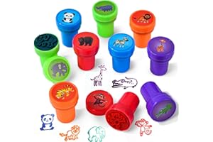 OSDUE 10 szt. różnych pieczątek, samotuszujące stemple do sztuki i rzemiosła, idealne wypełniacze do torebek z łupami lub nagrodami, znaczki nauczyciela