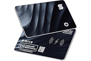 SEINXON Wallet Tracker Qi Wireless Charging IP68 Thin Item Finder Purse Luggage Works with Apple Find My APP & Network (iOS Only) Black