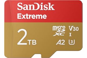 SanDisk Extreme microSDXC UHS-I Speicherkarte 2TB + SD Adapter, (Für Smartphones, Actionkameras oder Drohnen, Übertragung bis zu 240 MB/s, 4K UHD) RescuePRO Deluxe, UHS-I, U3, V30
