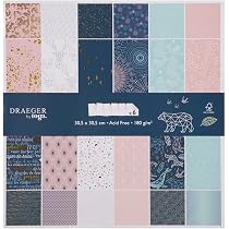 Papier Scrapbooking 12x12 Pouces ITD Collection - 10 Feuilles Motif Tropical, 200g/m²