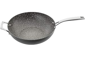 Stellar - Wok Rocktanium SP49 - revêtement antiadhésif ultra dur Quantanium - compatible induction/lave-vaisselle - revêtement antiadhésif garanti 10 ans - 30 cm