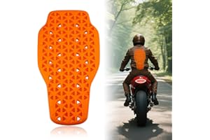 APEBAZY Protezione Per Schiena da Moto PU antiurto, Inserto per Giacca da Moto, Protezione per Schiena Rimovibile, Traspirante, Adatta per Giacche Moto, Ciclismo, Sci, Pattinaggio a Rotelle