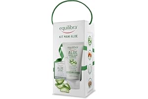 equilibra Corpo, Kit Mani Aloe, Aloe Crema Mani e Unghie Idratante e Protettiva, Aloe Sapone 100% Vegetale Detersione Delicata, Confezione Regalo