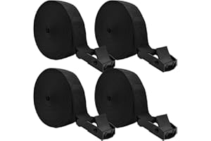 ‎ANFYKO Anfyko Verbesserte Spanngurte 4m 4 Stück | Weiches Polyester | Elektrolytisch lackierter Zinkverschluss | Geeignet für Caravan, Boot, Großgegenstände