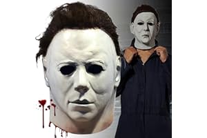 4TH Emotion Mask Adult Kids, Halloween Scary Cosplay Costume, Full Head Masks Halloween Horror Face Headgear Latex Rubber with Hair