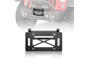 YZONA Support de plaque d'immatriculation universel pour câble d'ancrage pour Jeep Wrangler TJ YJ JK JKU JL Gladiator JT Truck Tacoma Tundra Ram F150 Pickup Truck