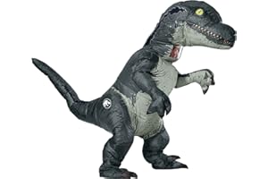 Rubie's Oficjalny nadmuchiwany kostium dinozaura Jurassic World Fallen Kingdom, Velociraptor, dla dorosłych, jeden rozmiar
