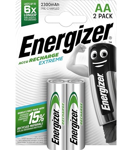 Energizer ENRAA2000P4 - Pacco Da 4 Batterie Ricaricabili Stilo AA Ni-MH 2000mAh - Senza Effetto Memoria - 3
